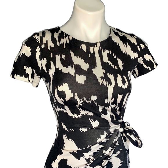 Diane von Furstenberg Zoe Silk Ikat Tie-Belt Wrap Dress - Picture 3 of 12